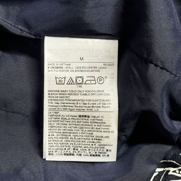 Banana Republic Jacket Womens Medium Black Pink Bird Print Drapery Bomber Casual - Picture 8 of 9